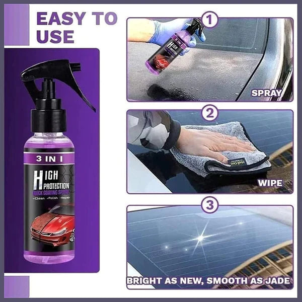 3 IN 1 CERAMIC CAR COATING SPRAY- HIGH PROTECTION