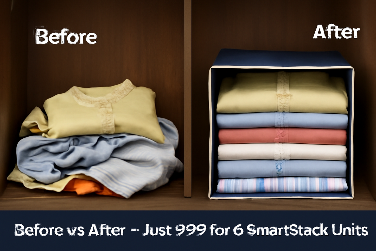 SmartStack Foldable Closet Savers (Buy 2 Get 4 Free)
