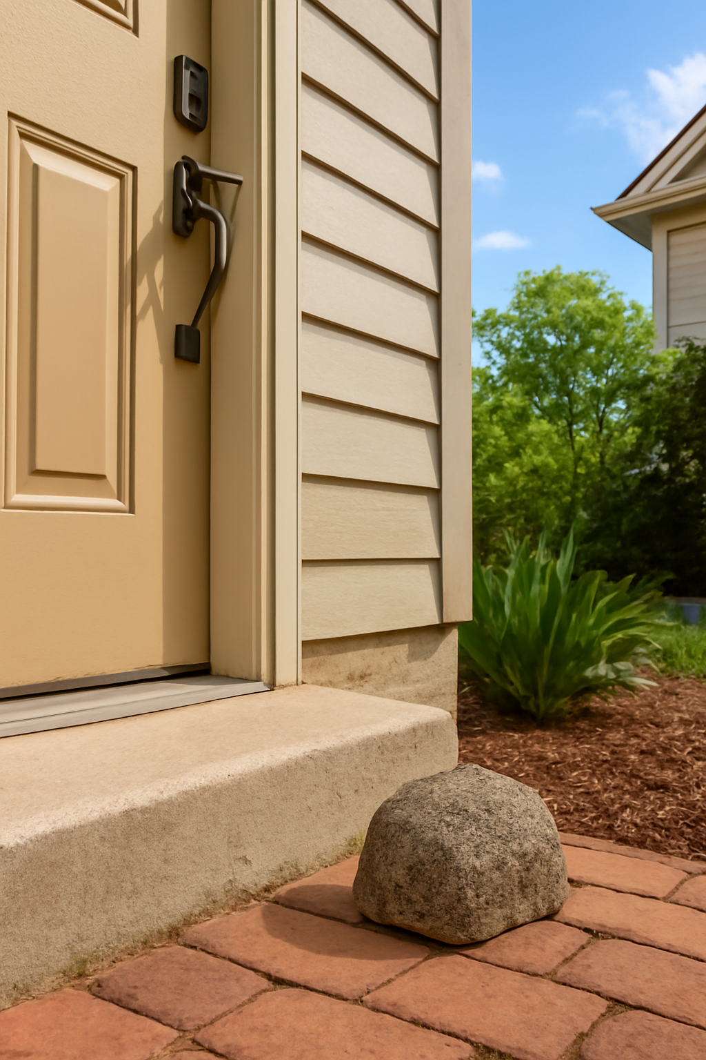 Hide A Spare Key Outside Fake Rock