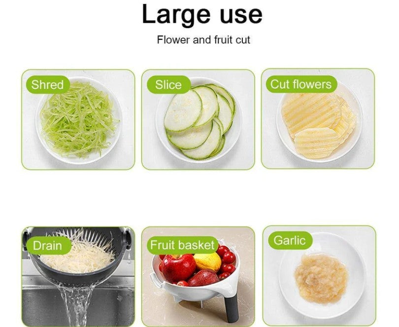 Multifunctional Rotating 7 in 1 Vegetable Cutter