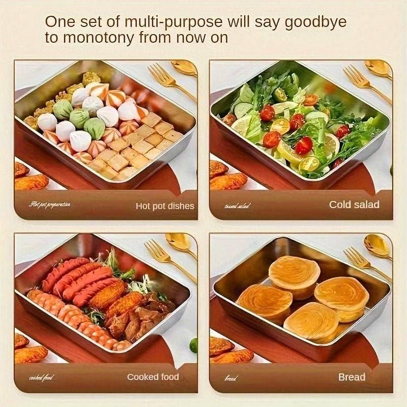 Versatile Non-Stick Baking Pan & Food Storage Box with Airtight Cover