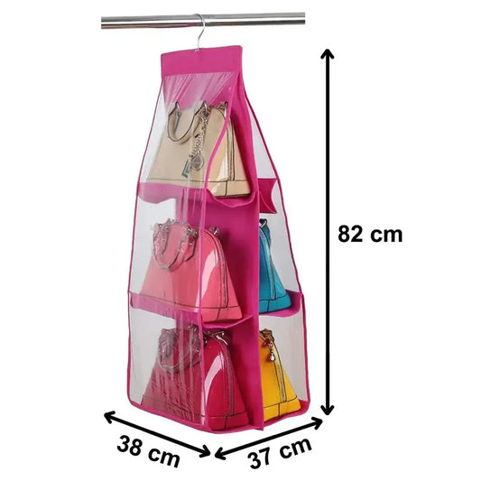6 Pocket PVC Storage Organizer Hanging Bags