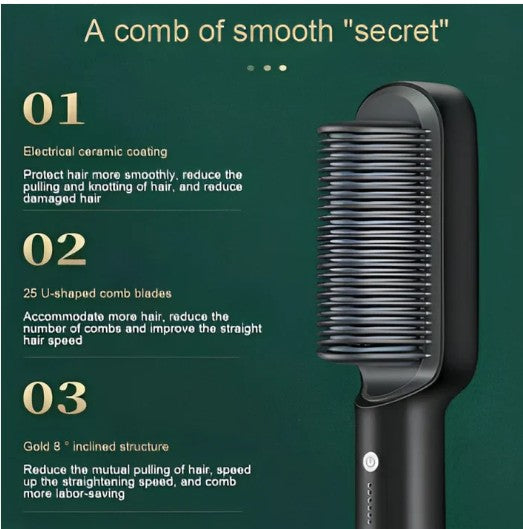 Professional Electric Hair Straightener Comb Brush